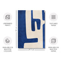 Textured Mid Century Modern Abstract Artwork – Home Decor for Living Room/Bedroom/Hallway/Office –Blue – A3 - Set of 2