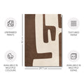 Textured Mid Century Modern Abstract Artwork – Home Decor for Living Room/Bedroom/Hallway/Office – Brown – A3 - Set of 2