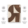 Textured Mid Century Modern Abstract Artwork – Home Decor for Living Room/Bedroom/Hallway/Office – Brown – A4 - Set of 2