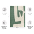 Textured Mid Century Modern Abstract Artwork – Home Decor for Living Room/Bedroom/Hallway/Office – Green – A3 - Set of 2