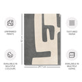 Textured Mid Century Modern Abstract Artwork – Home Decor for Living Room/Bedroom/Hallway/Office – Grey – A3 - Set of 2