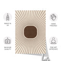 Textured Minimalist Modern Boho Line Art - Home Decor for Living Room Stairs Bedroom Office- Brown - A4 - Set of 3