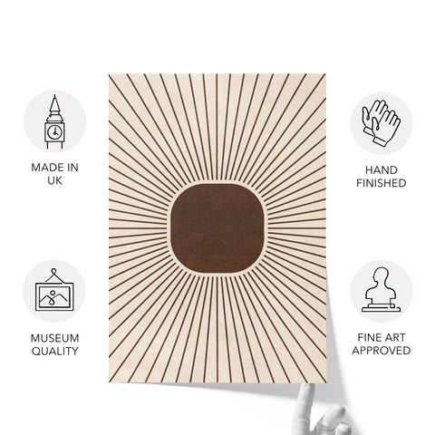 Textured Minimalist Modern Boho Line Art - Home Decor for Living Room Stairs Bedroom Office- Brown - A4 - Set of 3