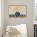 Vintage Vase with Flowers Fine Art Print – Blue - A2- Adam & Alice London - ADAM and ALICE Premium Fine Wall Art Unframed Print – Flowers Art – Vase - Home Decor for Living Room Bedroom Hallway Office – Neutral Background - Grey Blue Green Brown – A3 A4 A2