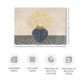 Vintage Vase with Flowers Fine Art Print – Blue - A3- Adam & Alice London - ADAM and ALICE Premium Fine Wall Art Unframed Print – Flowers Art – Vase - Home Decor for Living Room Bedroom Hallway Office – Neutral Background - Grey Blue Green Brown – A3 A4 A2