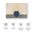 Vintage Vase with Flowers Fine Art Print – Blue - A3- Adam & Alice London - ADAM and ALICE Premium Fine Wall Art Unframed Print – Flowers Art – Vase - Home Decor for Living Room Bedroom Hallway Office – Neutral Background - Grey Blue Green Brown – A3 A4 A2