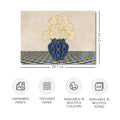 Vintage Vase with Flowers Fine Art Print – Blue - A4- Adam & Alice London - ADAM and ALICE Premium Fine Wall Art Unframed Print – Flowers Art – Vase - Home Decor for Living Room Bedroom Hallway Office – Neutral Background - Grey Blue Green Brown – A3 A4 A2