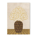 Vintage Vase with Flowers Fine Art Print – Brown - A3- Adam & Alice London - ADAM and ALICE Premium Fine Wall Art Unframed Print – Flowers Art – Vase - Home Decor for Living Room Bedroom Hallway Office – Neutral Background - Grey Blue Green Brown – A3 A4 A2