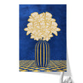 Vintage Vase with Flowers Fine Art Print – Dark Background – Blue - A4- Adam & Alice London - ADAM and ALICE Premium Fine Wall Art Unframed Print – Flowers Art – Vase - Home Decor for Living Room Bedroom Hallway Office – Neutral Background - Grey Blue Green Brown – A3 A4 A2