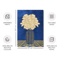 Vintage Vase with Flowers Fine Art Print – Dark Background – Blue - A4- Adam & Alice London - ADAM and ALICE Premium Fine Wall Art Unframed Print – Flowers Art – Vase - Home Decor for Living Room Bedroom Hallway Office – Neutral Background - Grey Blue Green Brown – A3 A4 A2