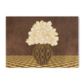 Vintage Vase with Flowers Fine Art Print – Dark Background – Brown - A2- Adam & Alice London - ADAM and ALICE Premium Fine Wall Art Unframed Print – Flowers Art – Vase - Home Decor for Living Room Bedroom Hallway Office – Neutral Background - Grey Blue Green Brown – A3 A4 A2