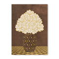 Vintage Vase with Flowers Fine Art Print – Dark Background – Brown - A3- Adam & Alice London - ADAM and ALICE Premium Fine Wall Art Unframed Print – Flowers Art – Vase - Home Decor for Living Room Bedroom Hallway Office – Neutral Background - Grey Blue Green Brown – A3 A4 A2