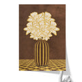 Vintage Vase with Flowers Fine Art Print – Dark Background – Brown - A4- Adam & Alice London - ADAM and ALICE Premium Fine Wall Art Unframed Print – Flowers Art – Vase - Home Decor for Living Room Bedroom Hallway Office – Neutral Background - Grey Blue Green Brown – A3 A4 A2