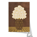 Vintage Vase with Flowers Fine Art Print – Dark Background – Brown - A4- Adam & Alice London - ADAM and ALICE Premium Fine Wall Art Unframed Print – Flowers Art – Vase - Home Decor for Living Room Bedroom Hallway Office – Neutral Background - Grey Blue Green Brown – A3 A4 A2