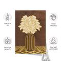 Vintage Vase with Flowers Fine Art Print – Dark Background – Brown - A4- Adam & Alice London - ADAM and ALICE Premium Fine Wall Art Unframed Print – Flowers Art – Vase - Home Decor for Living Room Bedroom Hallway Office – Neutral Background - Grey Blue Green Brown – A3 A4 A2