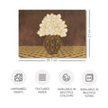 Vintage Vase with Flowers Fine Art Print – Dark Background – Brown - A4- Adam & Alice London - ADAM and ALICE Premium Fine Wall Art Unframed Print – Flowers Art – Vase - Home Decor for Living Room Bedroom Hallway Office – Neutral Background - Grey Blue Green Brown – A3 A4 A2