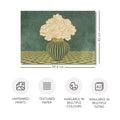 Vintage Vase with Flowers Fine Art Print – Dark Background – Green - A2- Adam & Alice London - ADAM and ALICE Premium Fine Wall Art Unframed Print – Flowers Art – Vase - Home Decor for Living Room Bedroom Hallway Office – Neutral Background - Grey Blue Green Brown – A3 A4 A2