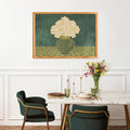 Vintage Vase with Flowers Fine Art Print – Dark Background – Green - A2- Adam & Alice London - ADAM and ALICE Premium Fine Wall Art Unframed Print – Flowers Art – Vase - Home Decor for Living Room Bedroom Hallway Office – Neutral Background - Grey Blue Green Brown – A3 A4 A2