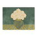 Vintage Vase with Flowers Fine Art Print – Dark Background – Green - A2- Adam & Alice London - ADAM and ALICE Premium Fine Wall Art Unframed Print – Flowers Art – Vase - Home Decor for Living Room Bedroom Hallway Office – Neutral Background - Grey Blue Green Brown – A3 A4 A2