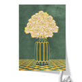 Vintage Vase with Flowers Fine Art Print – Dark Background – Green - A3- Adam & Alice London - ADAM and ALICE Premium Fine Wall Art Unframed Print – Flowers Art – Vase - Home Decor for Living Room Bedroom Hallway Office – Neutral Background - Grey Blue Green Brown – A3 A4 A2