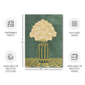 Vintage Vase with Flowers Fine Art Print – Dark Background – Green - A3- Adam & Alice London - ADAM and ALICE Premium Fine Wall Art Unframed Print – Flowers Art – Vase - Home Decor for Living Room Bedroom Hallway Office – Neutral Background - Grey Blue Green Brown – A3 A4 A2