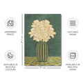 Vintage Vase with Flowers Fine Art Print – Dark Background – Green - A4- Adam & Alice London - ADAM and ALICE Premium Fine Wall Art Unframed Print – Flowers Art – Vase - Home Decor for Living Room Bedroom Hallway Office – Neutral Background - Grey Blue Green Brown – A3 A4 A2