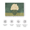 Vintage Vase with Flowers Fine Art Print – Dark Background – Green - A4- Adam & Alice London - ADAM and ALICE Premium Fine Wall Art Unframed Print – Flowers Art – Vase - Home Decor for Living Room Bedroom Hallway Office – Neutral Background - Grey Blue Green Brown – A3 A4 A2