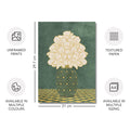 Vintage Vase with Flowers Fine Art Print – Dark Background – Green - A4- Adam & Alice London - ADAM and ALICE Premium Fine Wall Art Unframed Print – Flowers Art – Vase - Home Decor for Living Room Bedroom Hallway Office – Neutral Background - Grey Blue Green Brown – A3 A4 A2