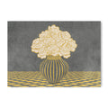 Vintage Vase with Flowers Fine Art Print – Dark Background – Grey - A2- Adam & Alice London - ADAM and ALICE Premium Fine Wall Art Unframed Print – Flowers Art – Vase - Home Decor for Living Room Bedroom Hallway Office – Neutral Background - Grey Blue Green Brown – A3 A4 A2