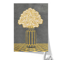 Vintage Vase with Flowers Fine Art Print – Dark Background – Grey - A3- Adam & Alice London - ADAM and ALICE Premium Fine Wall Art Unframed Print – Flowers Art – Vase - Home Decor for Living Room Bedroom Hallway Office – Neutral Background - Grey Blue Green Brown – A3 A4 A2
