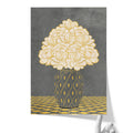 Vintage Vase with Flowers Fine Art Print – Dark Background – Grey - A3- Adam & Alice London - ADAM and ALICE Premium Fine Wall Art Unframed Print – Flowers Art – Vase - Home Decor for Living Room Bedroom Hallway Office – Neutral Background - Grey Blue Green Brown – A3 A4 A2