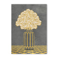 Vintage Vase with Flowers Fine Art Print – Dark Background – Grey - A3- Adam & Alice London - ADAM and ALICE Premium Fine Wall Art Unframed Print – Flowers Art – Vase - Home Decor for Living Room Bedroom Hallway Office – Neutral Background - Grey Blue Green Brown – A3 A4 A2