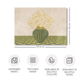 Vintage Vase with Flowers Fine Art Print – Green - A2- Adam & Alice London - ADAM and ALICE Premium Fine Wall Art Unframed Print – Flowers Art – Vase - Home Decor for Living Room Bedroom Hallway Office – Neutral Background - Grey Blue Green Brown – A3 A4 A2