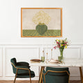 Vintage Vase with Flowers Fine Art Print – Green - A2- Adam & Alice London - ADAM and ALICE Premium Fine Wall Art Unframed Print – Flowers Art – Vase - Home Decor for Living Room Bedroom Hallway Office – Neutral Background - Grey Blue Green Brown – A3 A4 A2