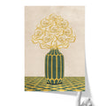 Vintage Vase with Flowers Fine Art Print – Green - A3- Adam & Alice London - ADAM and ALICE Premium Fine Wall Art Unframed Print – Flowers Art – Vase - Home Decor for Living Room Bedroom Hallway Office – Neutral Background - Grey Blue Green Brown – A3 A4 A2