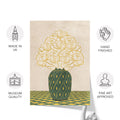 Vintage Vase with Flowers Fine Art Print – Green - A3- Adam & Alice London - ADAM and ALICE Premium Fine Wall Art Unframed Print – Flowers Art – Vase - Home Decor for Living Room Bedroom Hallway Office – Neutral Background - Grey Blue Green Brown – A3 A4 A2