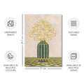 Vintage Vase with Flowers Fine Art Print – Green - A4- Adam & Alice London - ADAM and ALICE Premium Fine Wall Art Unframed Print – Flowers Art – Vase - Home Decor for Living Room Bedroom Hallway Office – Neutral Background - Grey Blue Green Brown – A3 A4 A2