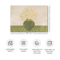 Vintage Vase with Flowers Fine Art Print – Green - A4- Adam & Alice London - ADAM and ALICE Premium Fine Wall Art Unframed Print – Flowers Art – Vase - Home Decor for Living Room Bedroom Hallway Office – Neutral Background - Grey Blue Green Brown – A3 A4 A2