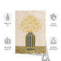 Vintage Vase with Flowers Fine Art Print – Grey - A3- Adam & Alice London - ADAM and ALICE Premium Fine Wall Art Unframed Print – Flowers Art – Vase - Home Decor for Living Room Bedroom Hallway Office – Neutral Background - Grey Blue Green Brown – A3 A4 A2