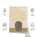 Vintage Vase with Flowers Fine Art Print – Grey - A3- Adam & Alice London - ADAM and ALICE Premium Fine Wall Art Unframed Print – Flowers Art – Vase - Home Decor for Living Room Bedroom Hallway Office – Neutral Background - Grey Blue Green Brown – A3 A4 A2