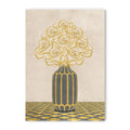 Vintage Vase with Flowers Fine Art Print – Grey - A3- Adam & Alice London - ADAM and ALICE Premium Fine Wall Art Unframed Print – Flowers Art – Vase - Home Decor for Living Room Bedroom Hallway Office – Neutral Background - Grey Blue Green Brown – A3 A4 A2