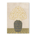 Vintage Vase with Flowers Fine Art Print – Grey - A3- Adam & Alice London - ADAM and ALICE Premium Fine Wall Art Unframed Print – Flowers Art – Vase - Home Decor for Living Room Bedroom Hallway Office – Neutral Background - Grey Blue Green Brown – A3 A4 A2