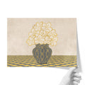 Vintage Vase with Flowers Fine Art Print – Grey - A4- Adam & Alice London - ADAM and ALICE Premium Fine Wall Art Unframed Print – Flowers Art – Vase - Home Decor for Living Room Bedroom Hallway Office – Neutral Background - Grey Blue Green Brown – A3 A4 A2